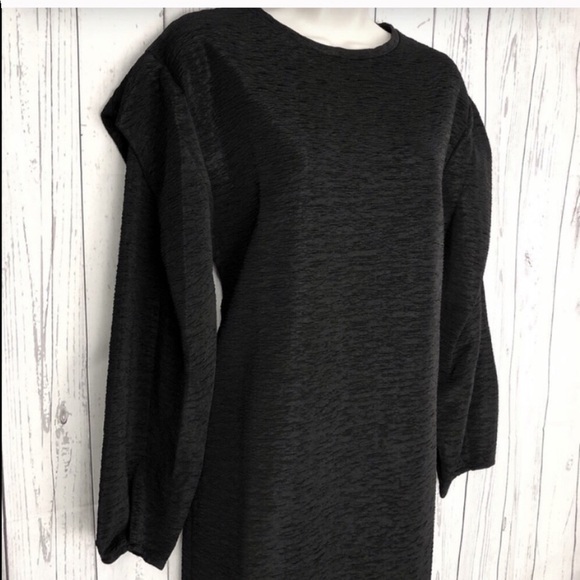 🆕 Zara textured pullover crew neck stretchy knee length long sleeve dr… - Picture 4 of 10